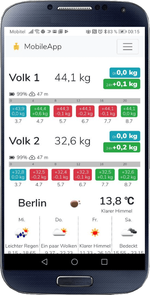 Bienenstockwaage Mobile App
