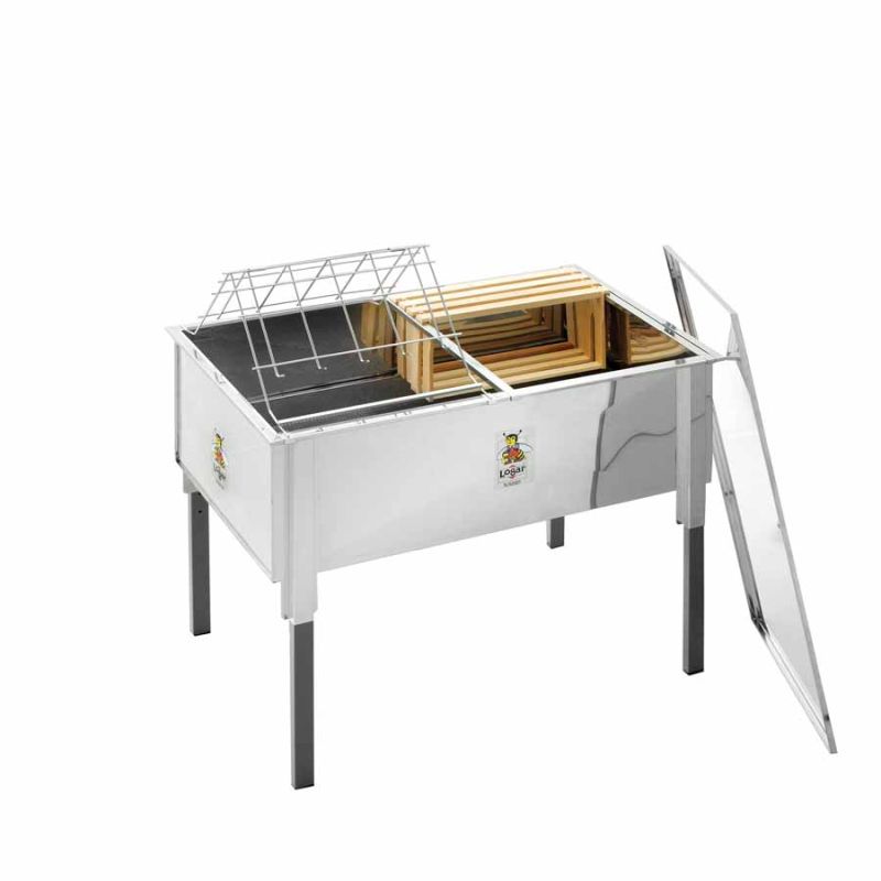 Logar Entdecklungswanne 100 cm mit Deckel aus Edelstahl