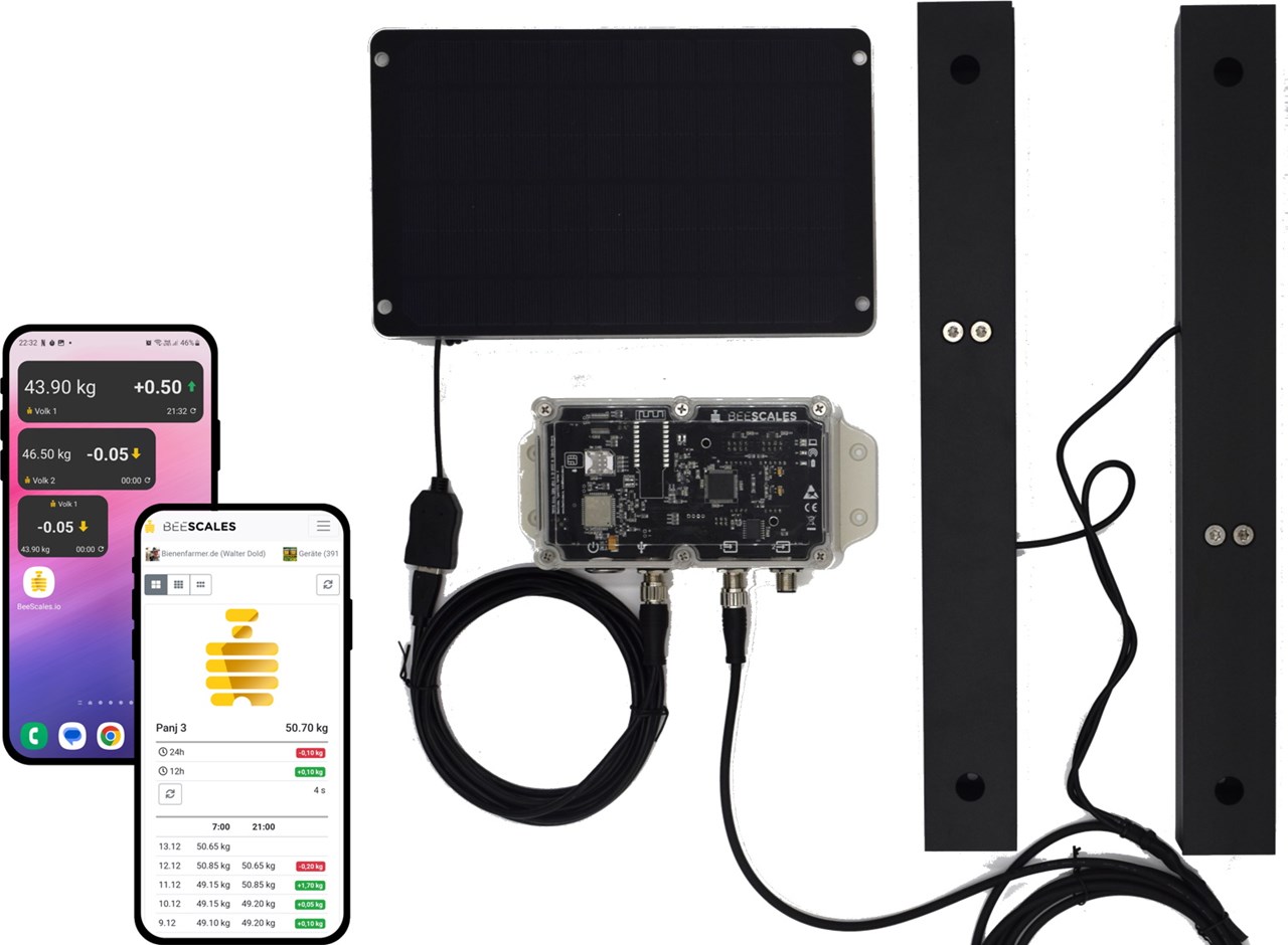 BeeScales Bienenstockwaage zum Monitoring mit GPS & Diebstahlalarm (4G / NB‑IoT) – Art. Nr.: BS01