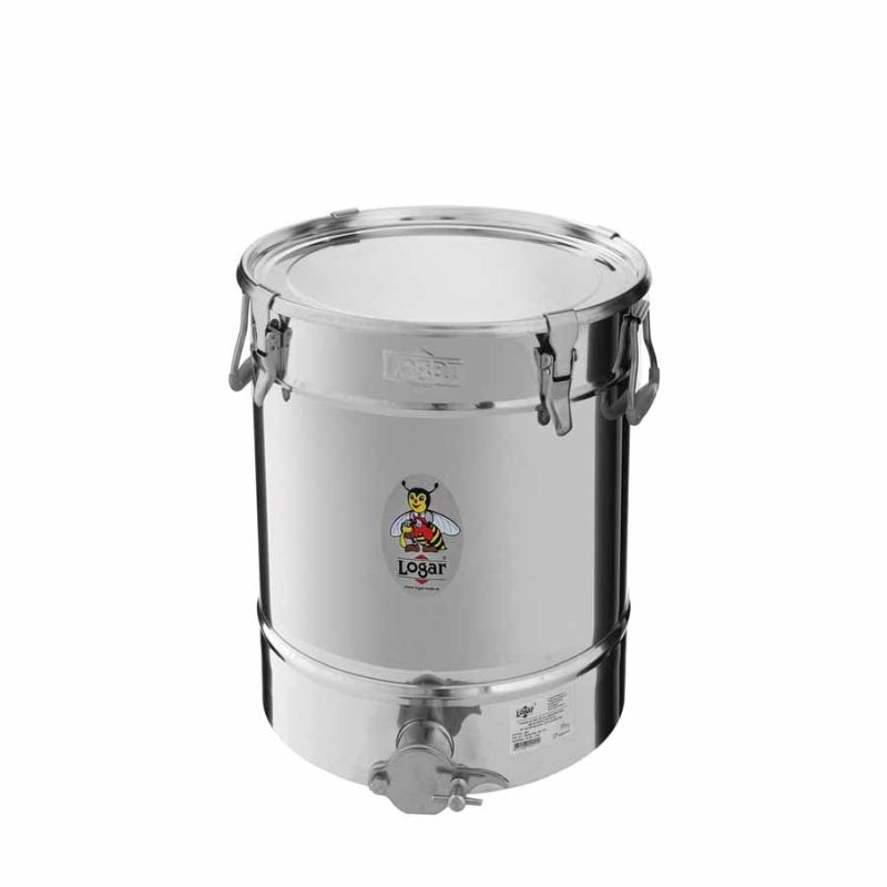 Logar Abfüllbehälter 35 kg mit Schrägboden, 4 Spannverschlüsse (Art. Nr. 2022)
