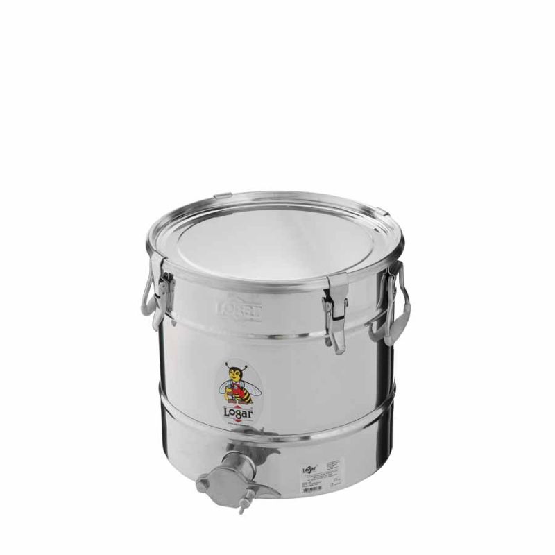 Logar Abfüllbehälter 25 kg mit Schrägboden, 4 Spannverschlüsse